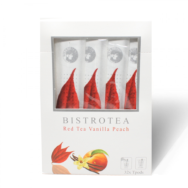 The BistroTea Thé rouge Vanille-Pêche Bio x32 T-sticks